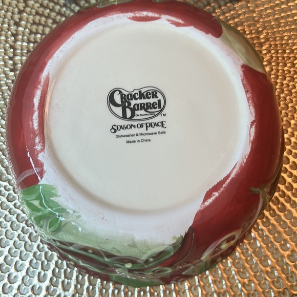 Season of Peace Ceramic Bowl on Metal Reindeer Stand - Picture 8 of 10